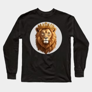 Regal Lion with Crown no.5 Long Sleeve T-Shirt